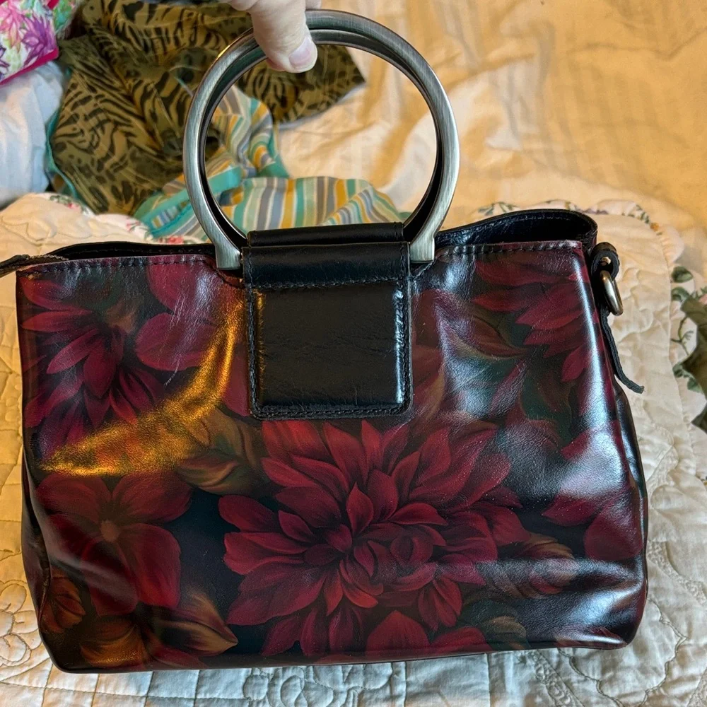 FALL COLORS SALE Patricia Nash Empoli Rustic Mums Metal Handle Handbag